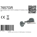 Mexlite Wandarmatuur DAVIN kort, met schakelaar, met scharnierende arm E14 IP20, groen 