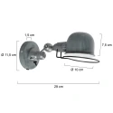 Mexlite Wandarmatuur DAVIN kort, met schakelaar, met scharnierende arm E14 IP20, groen 