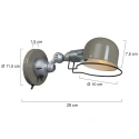Mexlite Wandarmatuur DAVIN kort, met schakelaar, met scharnierende arm E14 IP20, groen 