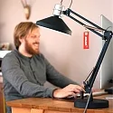 anne light & home Tafelarmatuur ZAPPA met schakelaar, met scharnierende arm, met stekker E27 IP20, zwart mat 