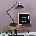 anne light & home Tafelarmatuur ZAPPA met schakelaar, met scharnierende arm, met stekker E27 IP20, zwart mat 