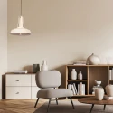 Mexlite Pendelarmatuur EDEN 1-vlams E27 IP20, crème dimbaar