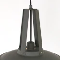 Mexlite Pendelarmatuur EDEN down, 1-vlams, rond E27 IP20, glanzend, grijs dimbaar