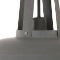 Mexlite Pendelarmatuur EDEN down, 1-vlams, rond E27 IP20, glanzend, grijs dimbaar