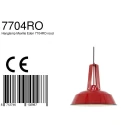 Mexlite Pendelarmatuur EDEN down, 1-vlams, rond E27 IP20, rood dimbaar