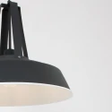 Mexlite Pendelarmatuur EDEN down, 1-vlams, rond E27 IP20, zwart mat dimbaar