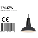Mexlite Pendelarmatuur EDEN down, 1-vlams, rond E27 IP20, zwart mat dimbaar