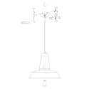 Mexlite Pendelarmatuur EDEN down, 1-vlams, rond E27 IP20, zwart mat dimbaar