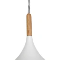 Mexlite Pendelarmatuur BJORR - Ø 33CM 1-vlams, klein, hoog E27 IP20, wit mat dimbaar