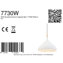 Mexlite Pendelarmatuur BJORR - Ø 33CM 1-vlams, klein, hoog E27 IP20, wit mat dimbaar