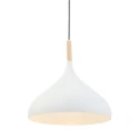 Mexlite Pendelarmatuur BJORR - Ø 33CM 1-vlams, klein, hoog E27 IP20, wit mat dimbaar