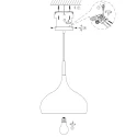 Mexlite Pendelarmatuur BJORR - Ø 33CM 1-vlams, klein, hoog E27 IP20, wit mat dimbaar