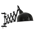 wall luminaire YORKSHIRE 1 flame, with switch, with plug, adjustable E27 IP20, black matt 