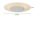 Steinhauer ceiling luminaire LIDO small, round, indirect, perforated IP20, white matt dimmable