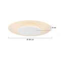 ceiling luminaire LIDO round, medium, indirect, perforated IP20, black matt dimmable