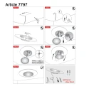 Steinhauer ceiling luminaire LIDO 1 flame IP20, gold dimmable
