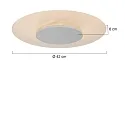 Steinhauer Plafondarmatuur LIDO groot, rond, indirect, gebrüllt IP20, wit mat dimbaar