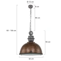Steinhauer Pendelarmatuur BIKKEL - Ø 52CM 1-vlams, groot E27 IP20, bruin, bonte dimbaar