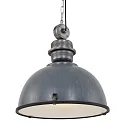 Steinhauer pendant luminaire BIKKEL - Ø 52CM 1 flame, large E27 IP20, concrete grey dimmable