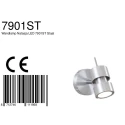 Steinhauer spot NATASJA 1 flame, Dim-To-Warm, adjustable GU10 IP20, steel brushed dimmable
