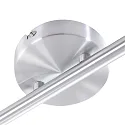 Steinhauer Spotlight bar NATASJA 2-vlams, Dim-To-Warm, instelbaar GU10 IP20, staal geborsteld dimbaar