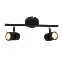 spotlight bar NATASJA 2 flames, Dim-To-Warm, adjustable GU10 IP20, steel brushed dimmable