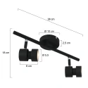 spotlight bar NATASJA 2 flames, Dim-To-Warm, adjustable GU10 IP20, steel brushed dimmable