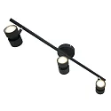 Spotlight bar NATASJA 3-vlams, lang, Dim-To-Warm, instelbaar GU10 IP20, staal geborsteld dimbaar