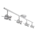 Steinhauer Spotlight bar NATASJA 4-vlams, lang, Dim-To-Warm, instelbaar GU10 IP20, staal geborsteld dimbaar