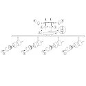 Steinhauer Spotlight bar NATASJA 4-vlams, lang, Dim-To-Warm, instelbaar GU10 IP20, staal geborsteld dimbaar