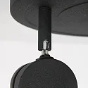spotlight bar NATASJA 3 flames, round, Dim-To-Warm, adjustable GU10 IP20, steel brushed dimmable