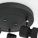 spotlight bar NATASJA 3 flames, round, Dim-To-Warm, adjustable GU10 IP20, steel brushed dimmable
