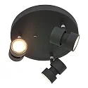 spotlight bar NATASJA 3 flames, round, Dim-To-Warm, adjustable GU10 IP20, steel brushed dimmable