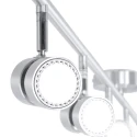 Steinhauer Spotlight bar NATASJA 6-vlams, lang, Dim-To-Warm, instelbaar GU10 IP20, staal geborsteld dimbaar