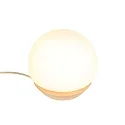 table lamp ANCILLA round, short, with touch dimmer G9 IP20, beech, natural colour dimmable