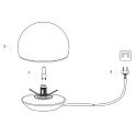 Steinhauer table lamp ANCILLA round, short, with touch dimmer G9 IP20, brushed bronze dimmable