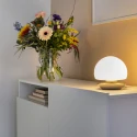 Steinhauer Tafelarmatuur ANCILLA rond, kort, met aanraakdimmer G9 IP20, staal geborsteld dimbaar