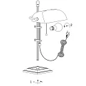 Steinhauer table lamp ANCILLA long, adjustable, with pull switch chain E27 IP20, brushed bronze 