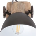 Mexlite Plafondarmatuur GEARWOOD 1-vlams, instelbaar E27 IP20, antraciet, mat dimbaar