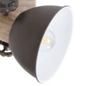 Mexlite Plafondarmatuur GEARWOOD 1-vlams, instelbaar E27 IP20, antraciet, mat dimbaar