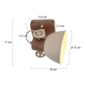 Mexlite ceiling luminaire GEARWOOD 1 flame E27 IP20, creme dimmable