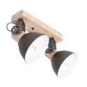 Plafondarmatuur GEARWOOD 2-vlams, instelbaar E27 IP20, antraciet, mat dimbaar
