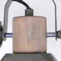 Mexlite Plafondarmatuur GEARWOOD 2-vlams, instelbaar E27 IP20, groen, glanzend dimbaar