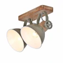 Mexlite Plafondarmatuur GEARWOOD 2-vlams, instelbaar E27 IP20, groen, glanzend dimbaar