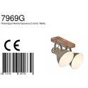Mexlite Plafondarmatuur GEARWOOD 2-vlams, instelbaar E27 IP20, groen, glanzend dimbaar