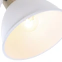 Mexlite Plafondarmatuur GEARWOOD 2-vlams, instelbaar E27 IP20, wit mat dimbaar