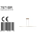 Steinhauer Steinhauer Pendant luminaire ZELENA LED, 3 flames, L:150cm, bronze