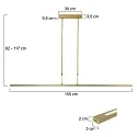 Steinhauer Pendelarmatuur ZELENA IP20, dimbaar