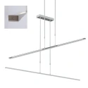 Steinhauer Pendelarmatuur ZELENA / 155CM up down, CCT Switch, instelbaar, met aanraakdimmer IP20, staal geborsteld dimbaar