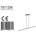 Steinhauer Steinhauer Pendant luminaire ZELENA LED, 3 flames, L:150cm, black